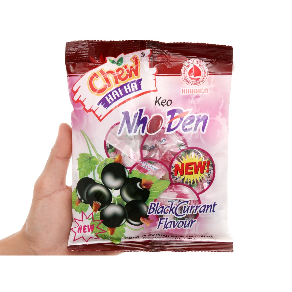 Kẹo Chew Mềm Hải Hà  Hương Nho/ Cam/ Dâu/ Sầu Riêng gói 100g