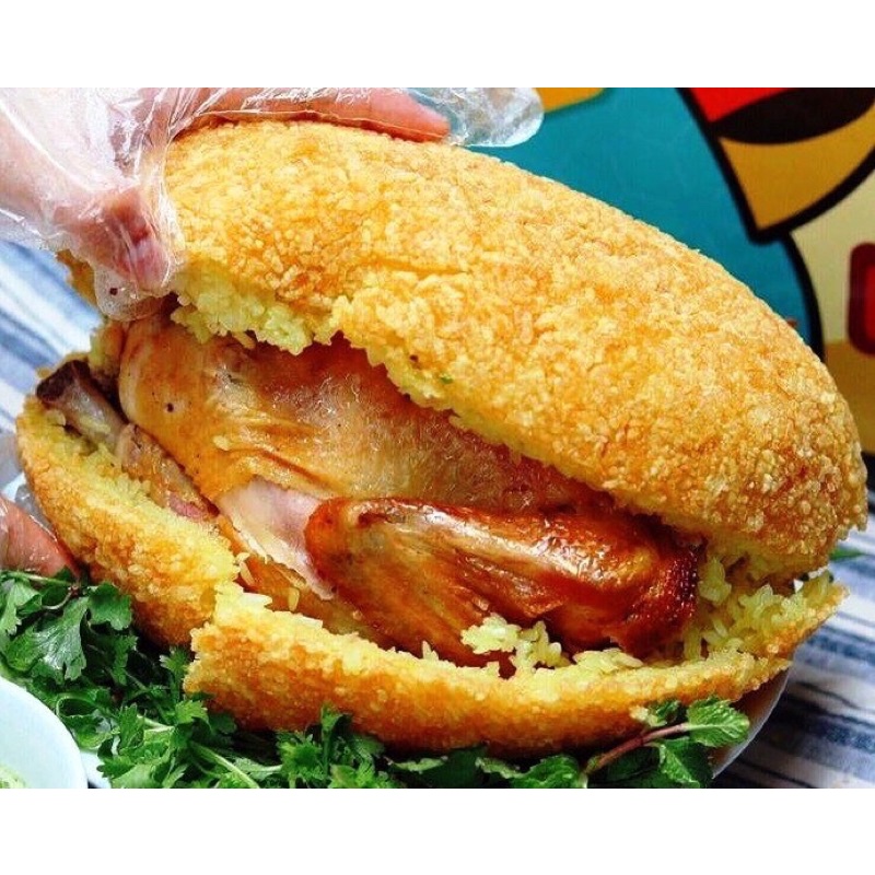 [HỎA TỐC SG] Gà bó xôi nguyên con lớn giòn ngon