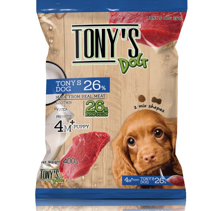 [Mã PET50K giảm Giảm 10% - Tối đa 50K đơn từ 250K] Thức ăn cho chó con Tony Dog 400g