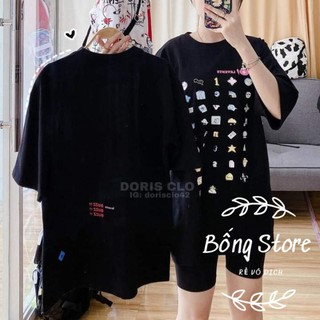 [Rẻ Vô Địch] Áo cotton tay lỡ Unisex  mặc đôi ,nhóm , lớp------ Áo in nhiều hình MiNi 3 dòng chữ