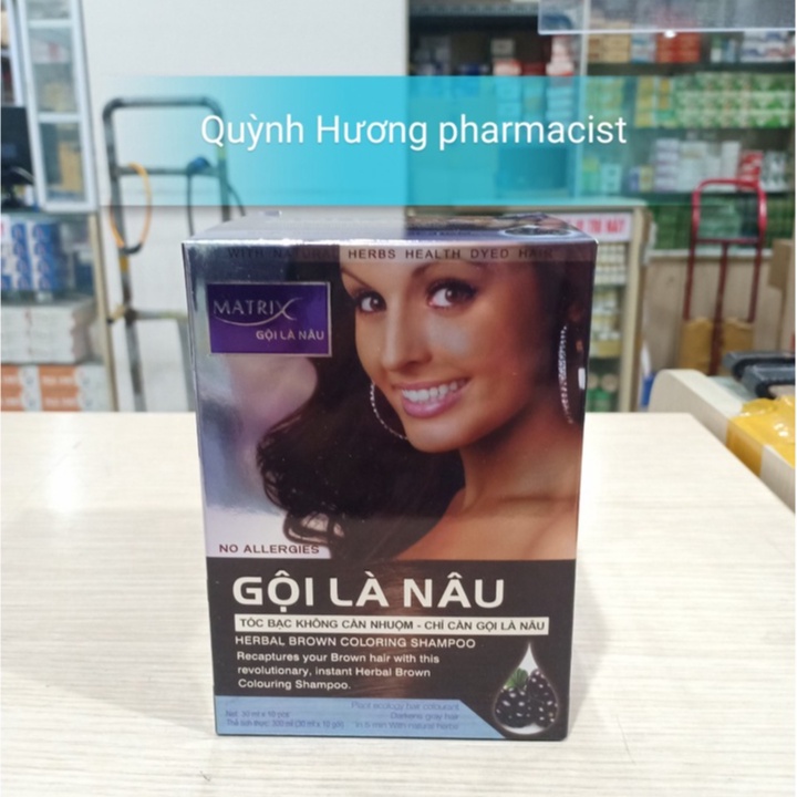 Gội là nâu MATRIX hộp 10 gói 30g