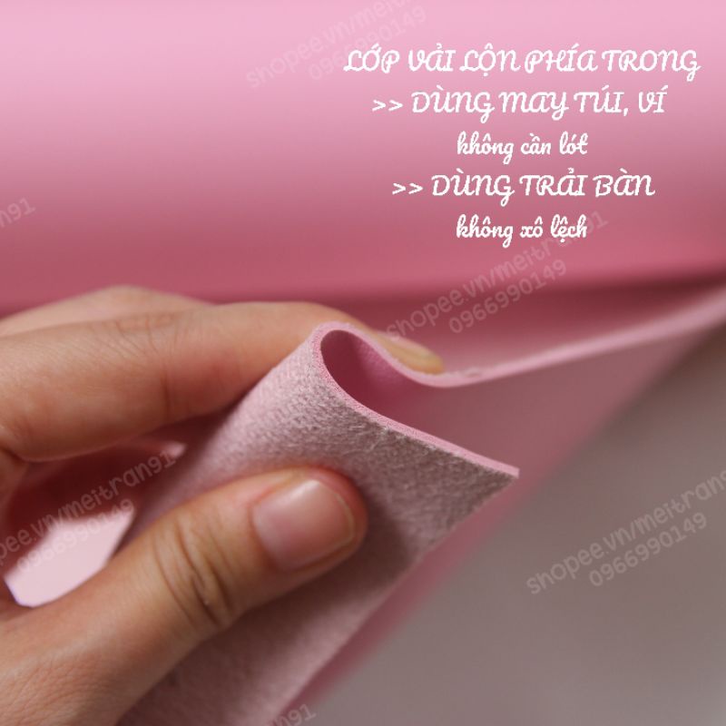 Vải da pu da lộn cao cấp làm túi ví handmade giá rẻ