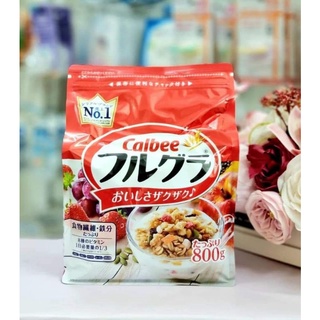 Ngũ cốc trái cây Calbee đỏ Nhật Bản túi 800gr
