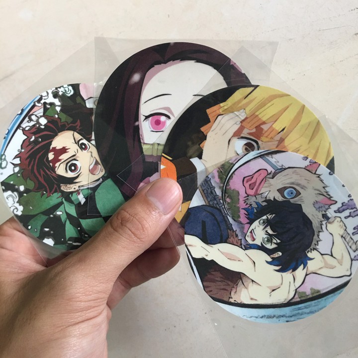 Hình ủi, hình ép áo thun Kimetsu no yaiba 8cm - Patch Sticker logo ủi vải