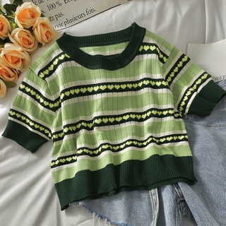 Áo Len Croptop Tim Xanh [ TNT SHOP BIGISZE ]
