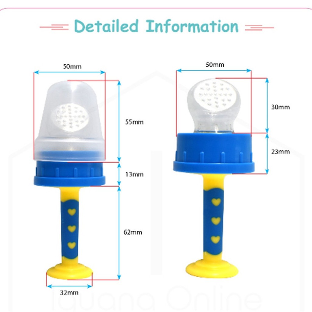 Túi nhai chống hóc bằng Silicon Ange màu xanh AG013