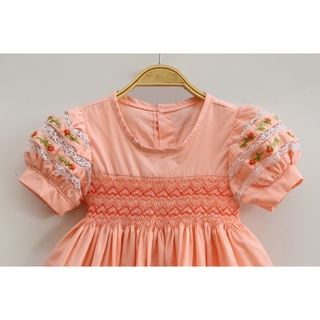ĐẦM SMOCK TIM THÊU TAY REN