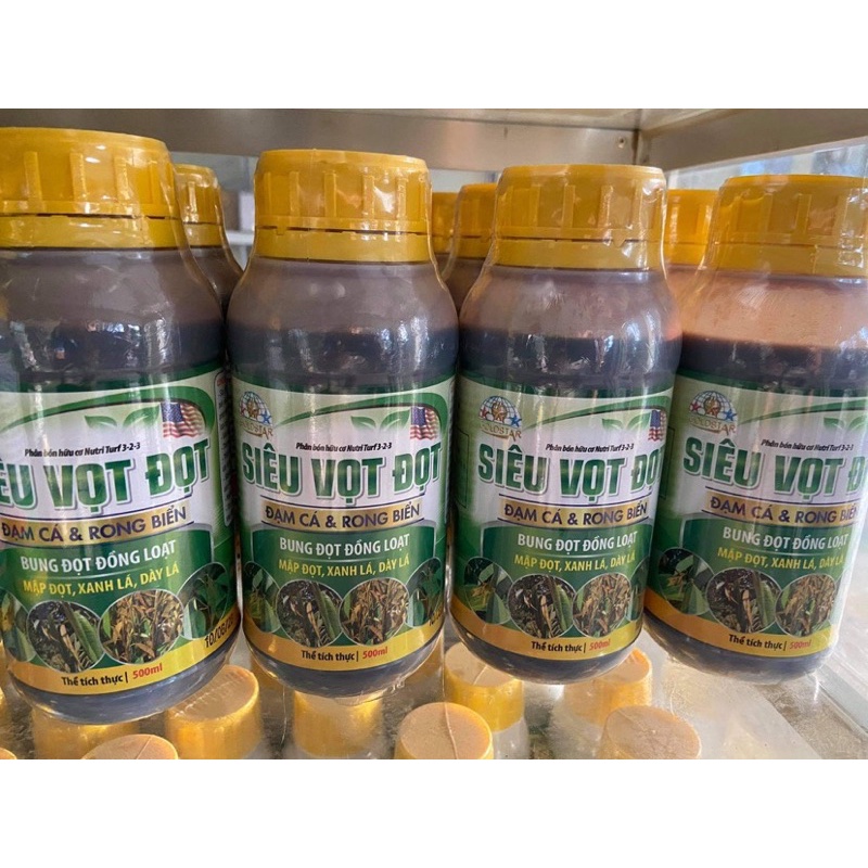 Phân bón hữu cơ NUTRI TURF (chai 500 ml) nhập khẩu từ mỹ siêu vọt đọt, bung đọt đồng loạt, lá xanh dày bóng lá