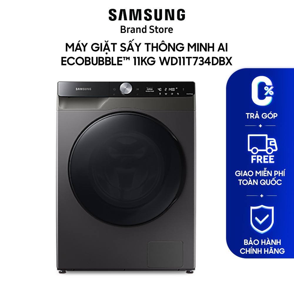 Máy giặt sấy thông minh Samsung AI EcoBubble™ 11kg (WD11T734DBX)