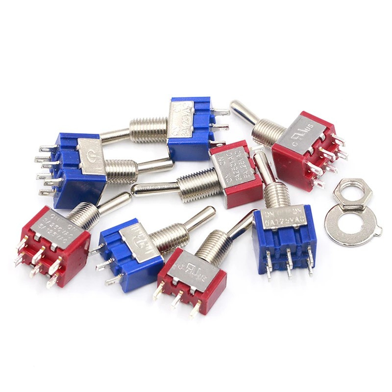 1 Công tắc chuyển đổi Mts-102 5a 6a 125v 3a 250 Ac Mini 3 6pin On-On
