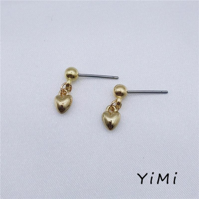 Khuyên Tai Hình Trái Tim Nhỏ Giọt Nước Ngọt Ngào Đơn Giản Cao Cấp Cho Nữ