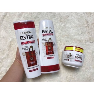 Bộ gội - xả - ủ tóc Loreal Evital