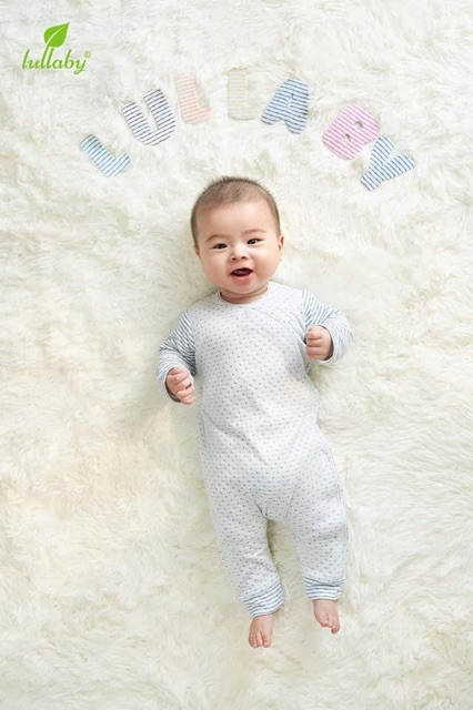 Body cài lệch liền quần bé trai, bé gái Lullaby (sleepsuit)