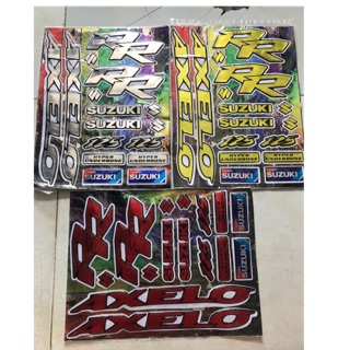 Tem logo Axelo suzuki nổi crom nguyên bộ