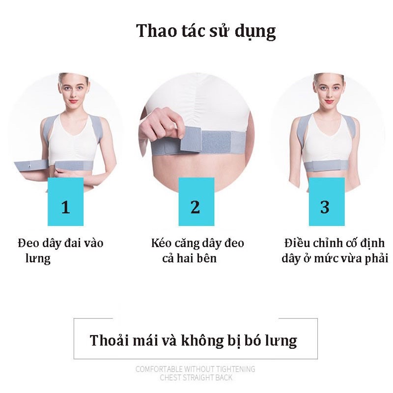 Đai chống gù lưng Cao Cấp POSTURE SAMPAKE, Đai chống gù lưng Nam Nữ có size người lớn cho bé và trẻ em - Cam kết 1 đổi 1