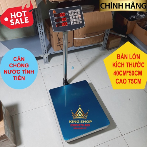CÂN BÀN ĐIỆN TỬ TÍNH TIỀN CHỐNG NƯỚC  60KG, 100KG, 150KG, 200KG, 300KG LOẠI TỐT, ĐẦU INOX CAO CẤP CHỐNG VA ĐẬP