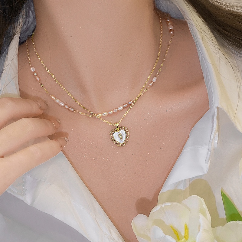 Vòng cổ Mặt Hoa Đính Ngọc Trai Nhân Tạo Thời Trang