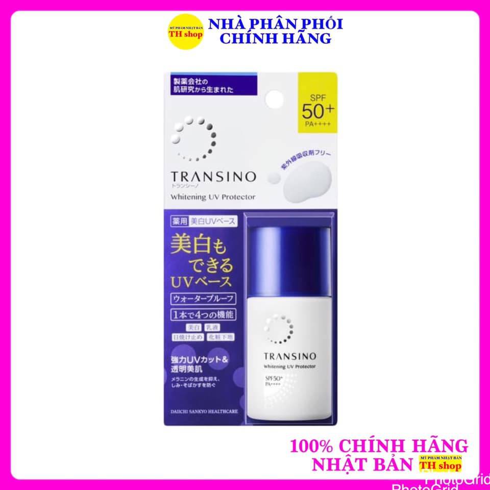 Kem dưỡng ngày chống nắng Transino Whitening Day Protector 30ml Nhật Bản 3 in 1 kem lót, chống nắng, làm trắng da | BigBuy360 - bigbuy360.vn