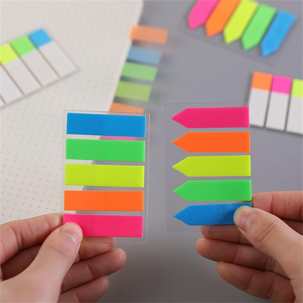 PEWANY Bộ 100 Tờ Giấy Ghi Chú Màu Huỳnh Quang