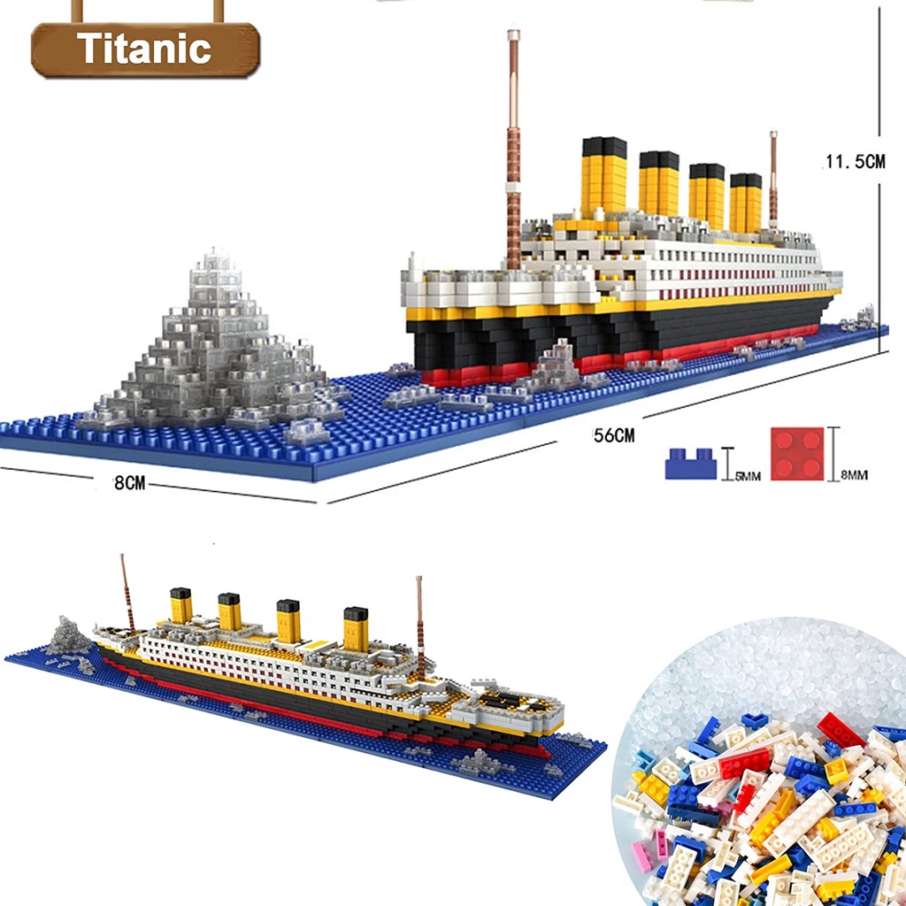 Bộ Đồ Chơi Lắp Ghép Tàu Titanic Gồm 1860 Mảnh Ghép Dành Cho Trẻ Em