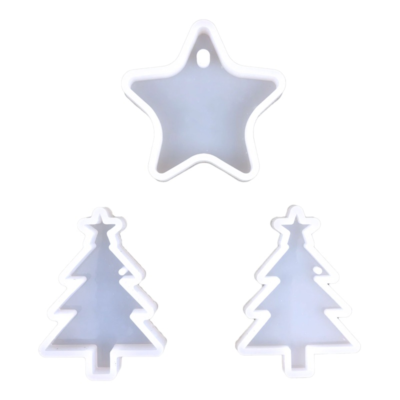 Khuôn Silicone Làm Móc Khóa Hình Cây Thông Giáng Sinh Lấp Lánh
