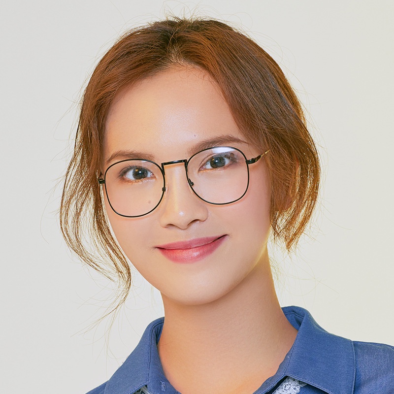 JIUERBA Kính Gọng Tròn Chống Bức Xạ Siêu Nhẹ Phong Cách Cổ Điển Thời Trang Chất Lượng Cao Cho Nam Và Nữ