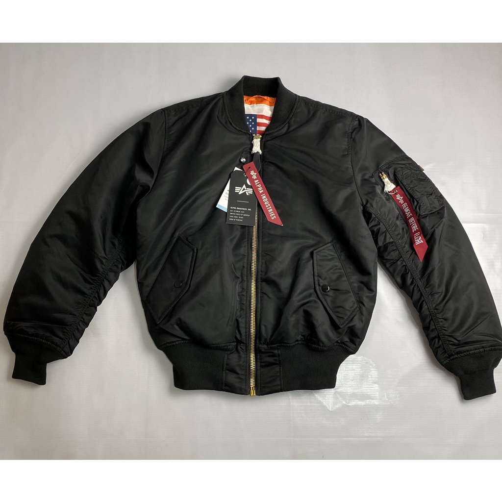 Áo Pilot Ma-1 chính hãng Alpha industries màu đen