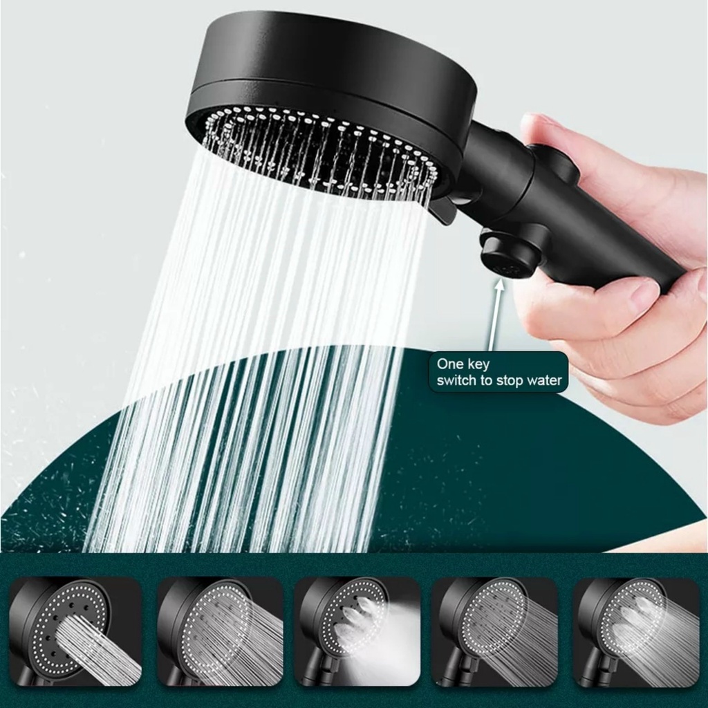 Vòi Sen Tăng Áp 5 Chế Độ Giúp Tăng Lực Nước