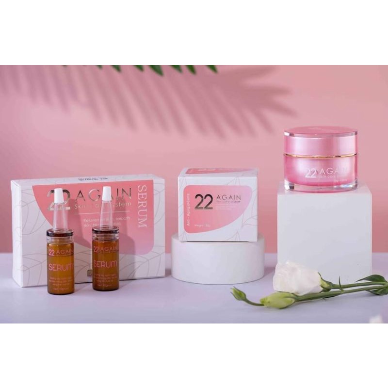 Combo 2 hộp kem 22 Again tặng 1 hộp hoặc 1 serum cùng loại như hình