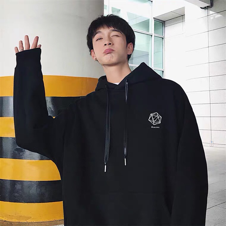 Áo Hoodie Ulzzang Nam Nữ chất vải nỉ bông 4 màu, nón 2 lớp form rộng