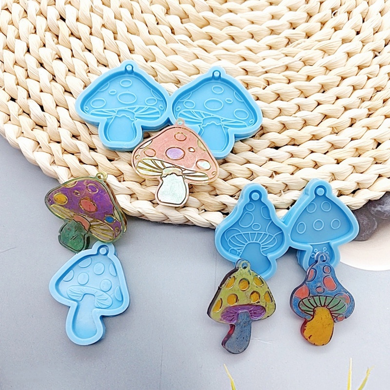 Set 3 Khuôn Silicone Hình Nấm Làm Bông Tai