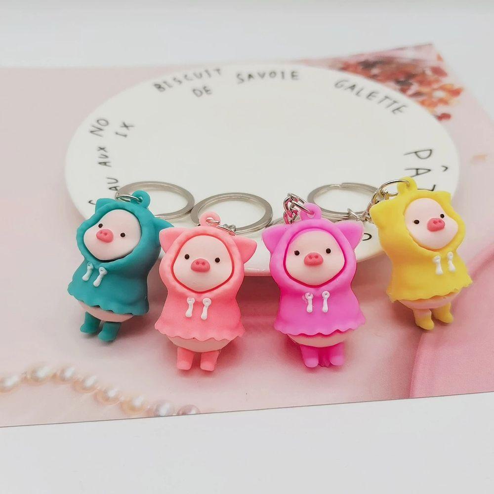 Móc Khóa Hình Heo Hồng Bằng Cao Su Mềm Dễ Thương