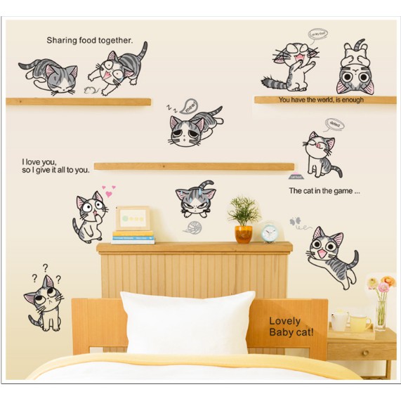 COMBO 2 tấm Decal trang trí tường chống thấm