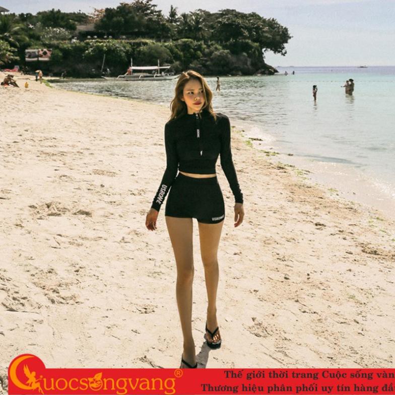 Bộ đồ bơi thể thao nữ bộ đồ đi biển nữ dài tay chống gió GLSWIM060 ་