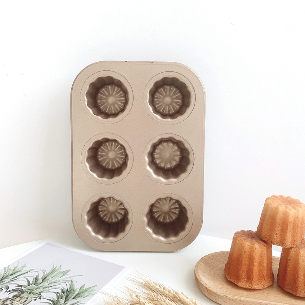 Khuôn làm bánh 6 / 9 ngăn dùng làm bánh mousse và món tráng miệng bằng thép carbon bền bỉ