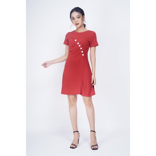 Đầm thun cúc lệch IFU 05-2834
