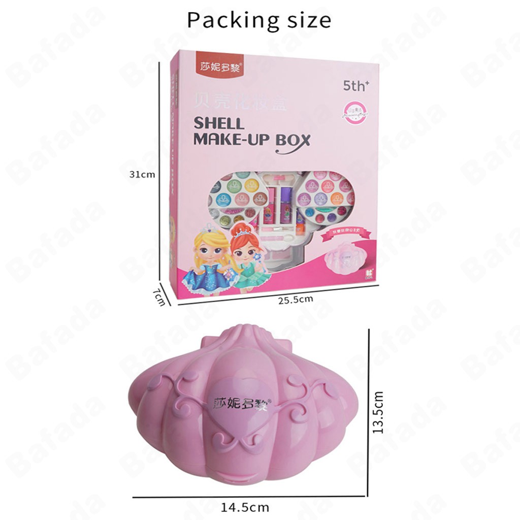 Makeup Set- Safety Tested- Non Toxic,kids make up set,Shell cosmetic box,Make up set for kinds,Children's cosmetic set,Baby cosmetics,Pretend makeup,Pretend Play Kids Beauty Salon,Simulation beauty salon,Gifts for girls