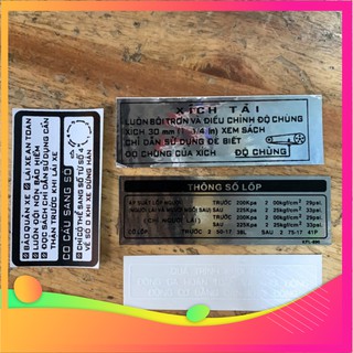 [Decal xe] Bộ Tem Thông Số Wave Chống Thấm Nước