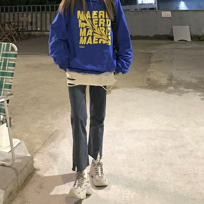 Quần jean nữ SUXI dáng dài ống suông cạp cao thời trang Hàn Quốc