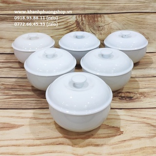 Thố sứ chưng yến sứ Minh Long - thố sứ chưng yến