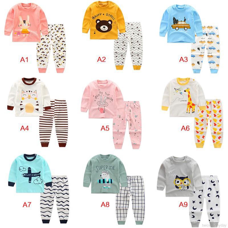 Set đồ ngủ hoạt hình xinh xắn hợp thời trang dành cho bé