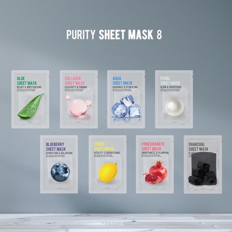Set 30 mặt nạ dưỡng da căng bóng Eunyul Purity Collagen Mask Pack 22ml