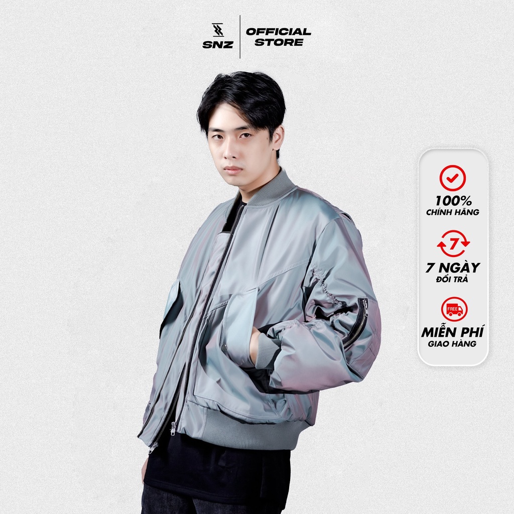 Áo bomber nam 2 lớp lót bông dày dặn form thoải mái SNAZZY BOMBER V6