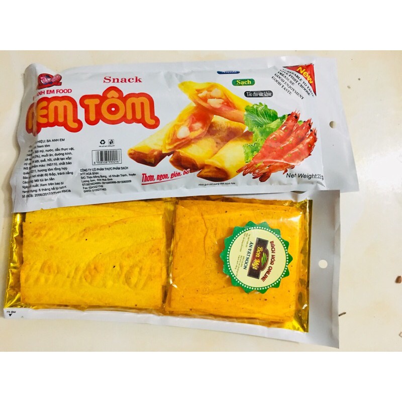 Snack Nem Tôm Ba Anh Em Food Đồ Ăn Vặt Siêu Ngon Gía Rẻ 22g