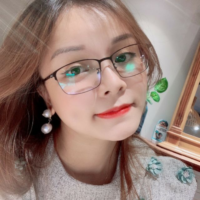 KÍNH GIẢ CẬN VIỀN KIM LOẠI CAO CẤP[Tặng kèm túi da+khăn lau]