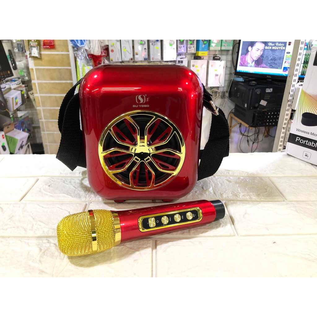 Loa karaoke bluetooth mini xách tay YS A20 - Kèm 1 micro không dây - nghe nhạc, hát karaoke cực hay -Có Dây Đeo Tiện Lợi