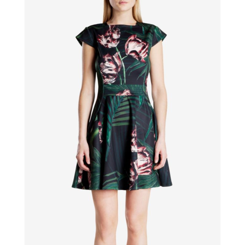 Đầm Ted Baker FLORELL Palm floral jersey skater dress