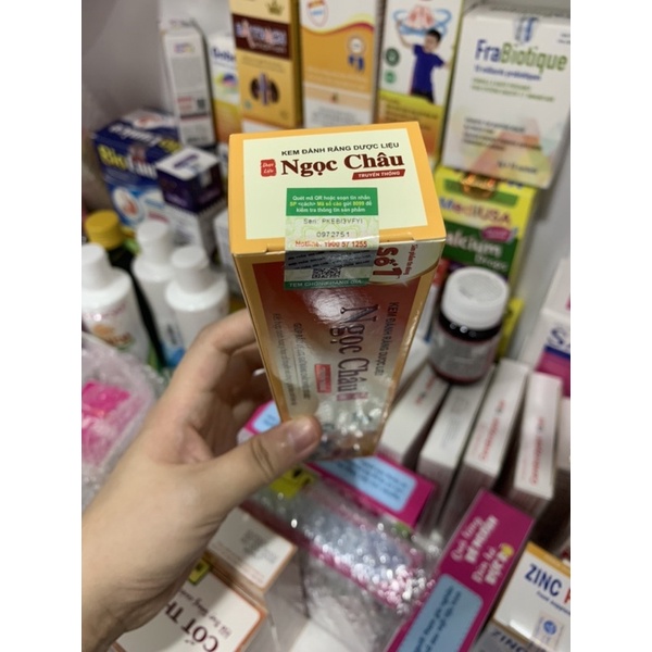 Kem đánh răng dược liệu Ngọc Châu 125g ngăn ngừa sâu răng chính hãng