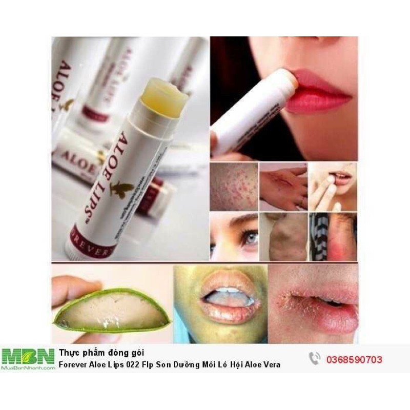 son dưỡng môi tốt nhất thế giới Aloe lips của Mỹ