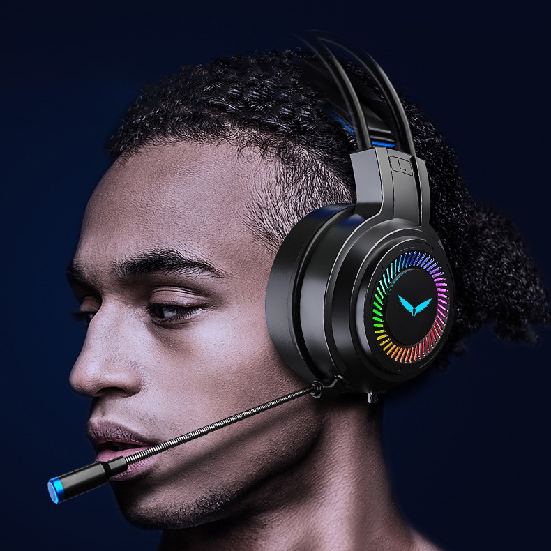 Tai Nghe Chụp Tai Gaming PC G80 Có Mic Có dây Máy Tính Chơi Game thủ Chuyên Dụng Có Đèn Led Nhiều Màu